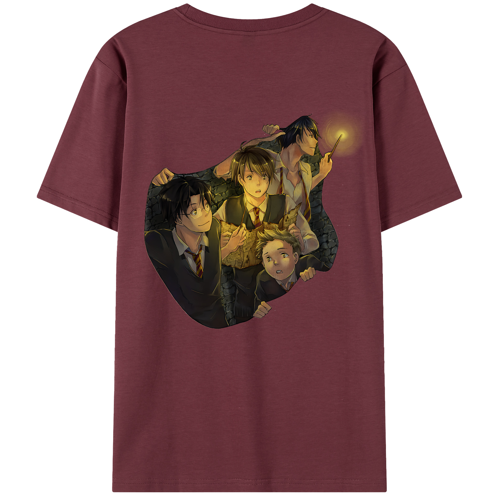 （画像用） Harry Potter ハリー・ポッターシリーズ 綿100％半袖Tシャツ（背面プリント）